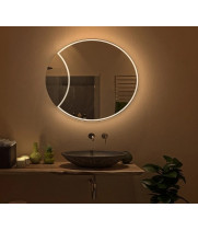 Овальное зеркало с подсветкой в ванну комнату Бланка